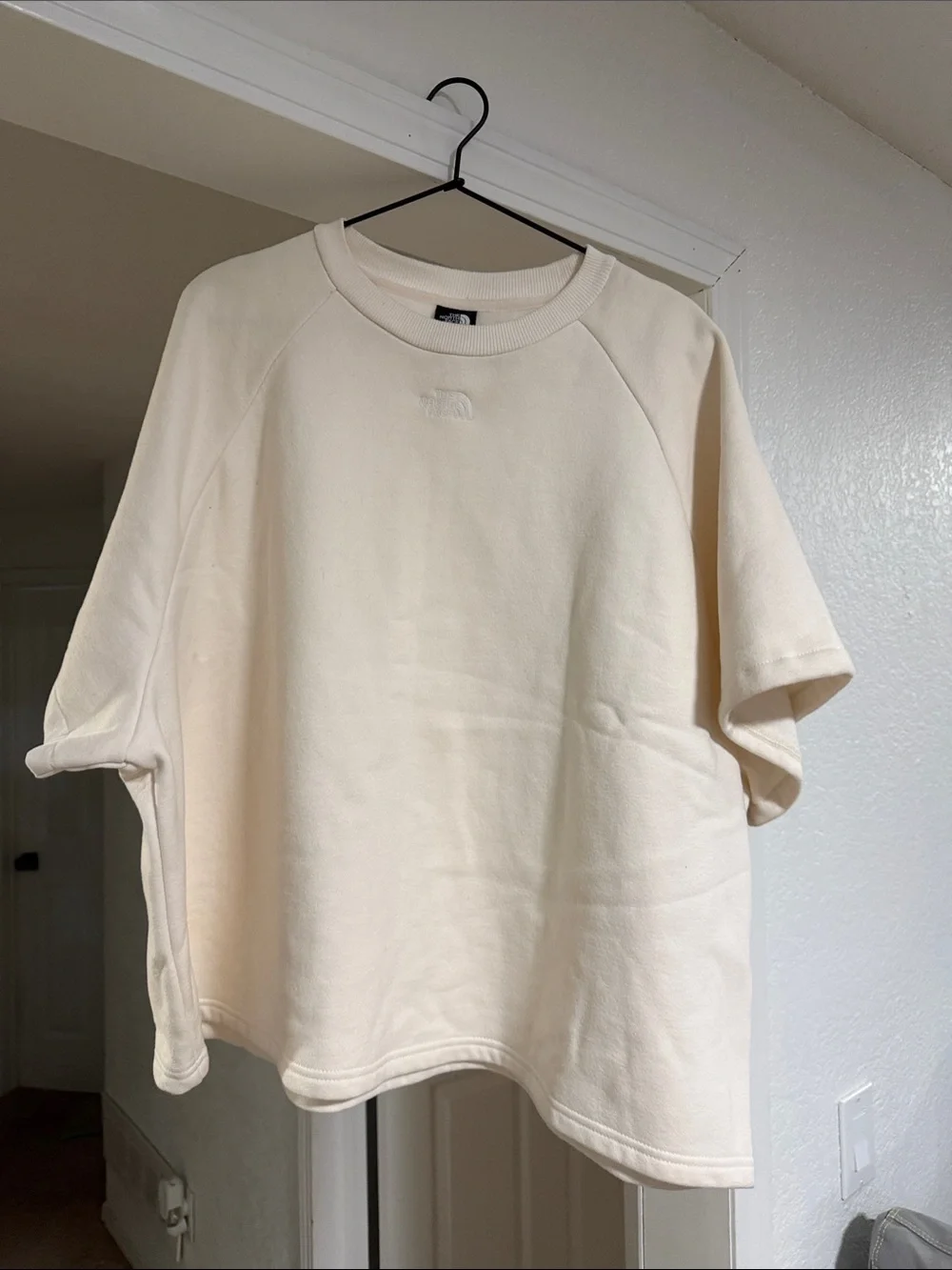 The North Face White Short-Sleeve dolman cropped sweatshirt